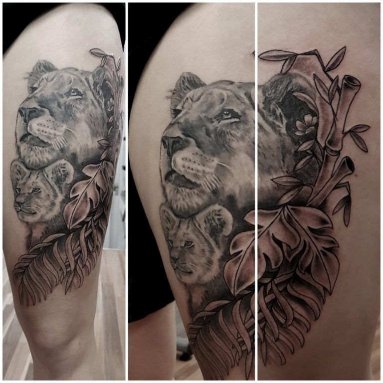 Syndicat Tattoo Studio Wien Lion Löwe Realistic 5