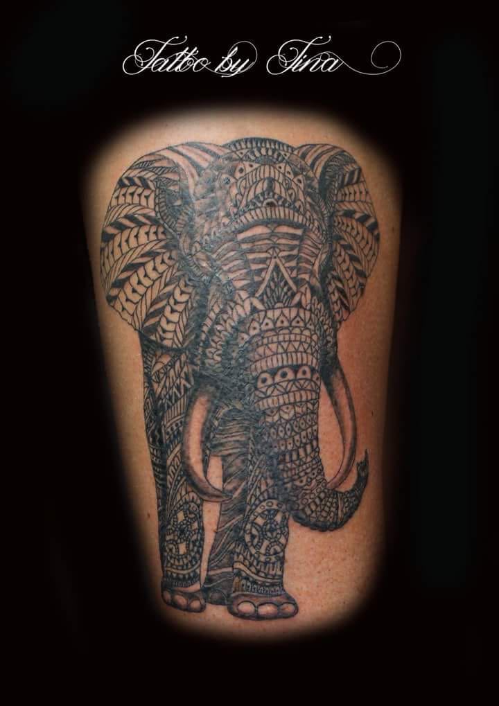 Syndicat Tattoo Studio Wien Elephant Mandala